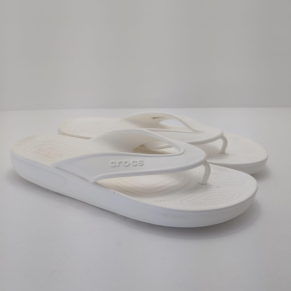 CROCS Women's White Foam Flip Flop Sandals